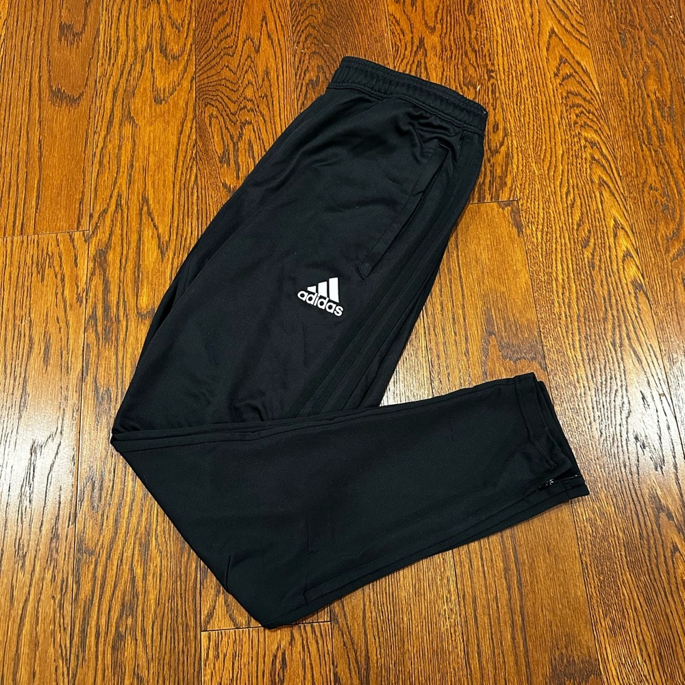 Adidas Black Tapered Sweatpants Performance Fit Climacool